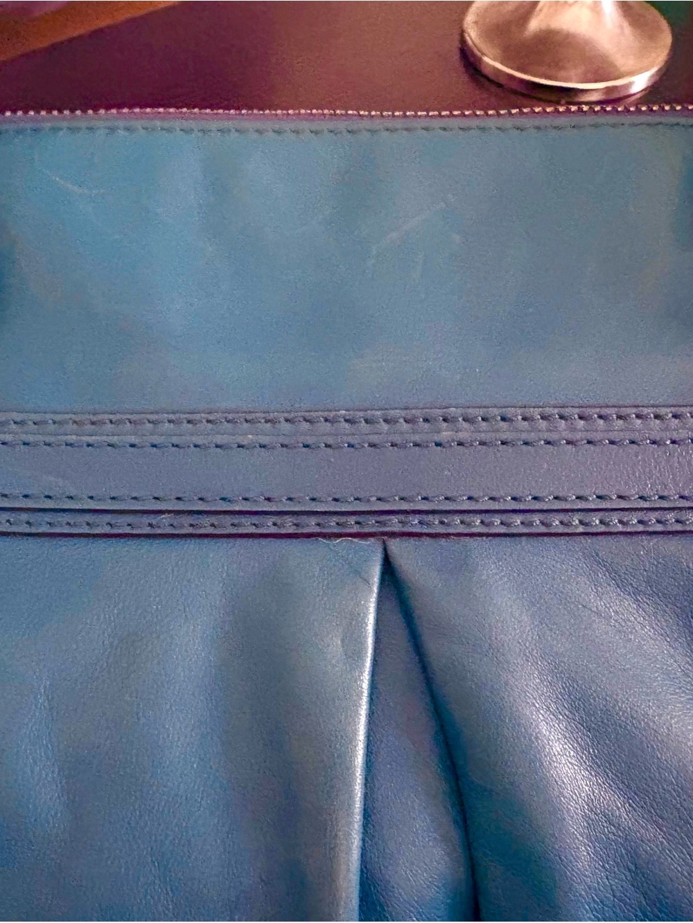 RARE Vintage Marc Jacobs Blue Palais Royal Blue Satchel. - Picture 7 of 14